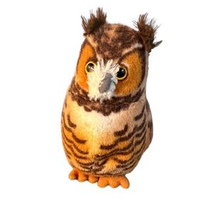 Great Horned Owl Audubon Bird PLUSH stuffed animal Wild Republic Hoot Sound 7”